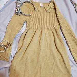 Super cute gold shimmery Gymboree dress.